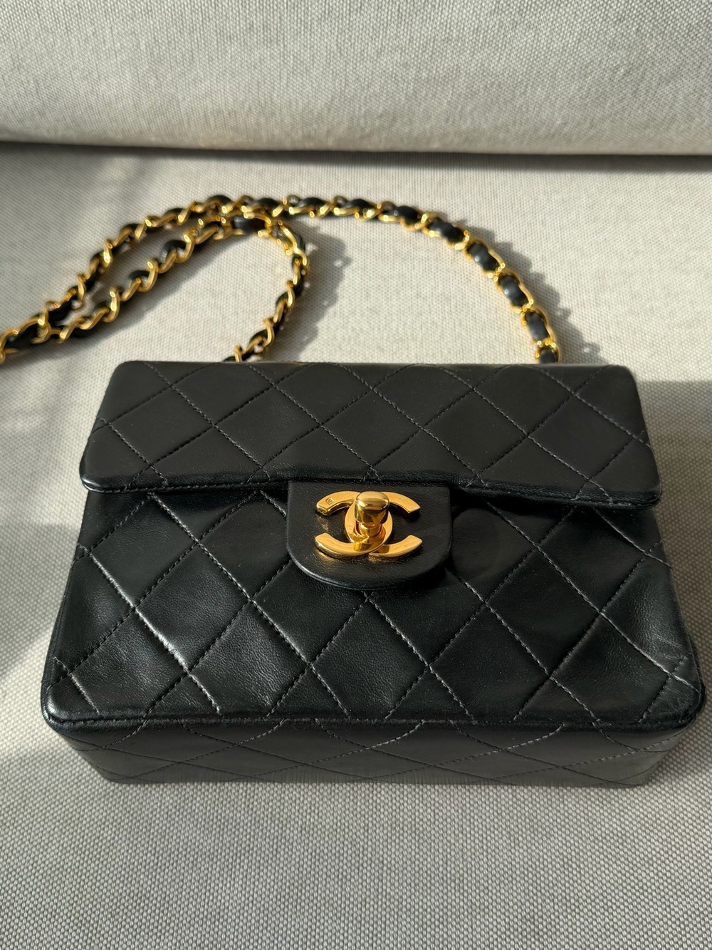 Chanel vintage matelasse shoulder bag in lambskin